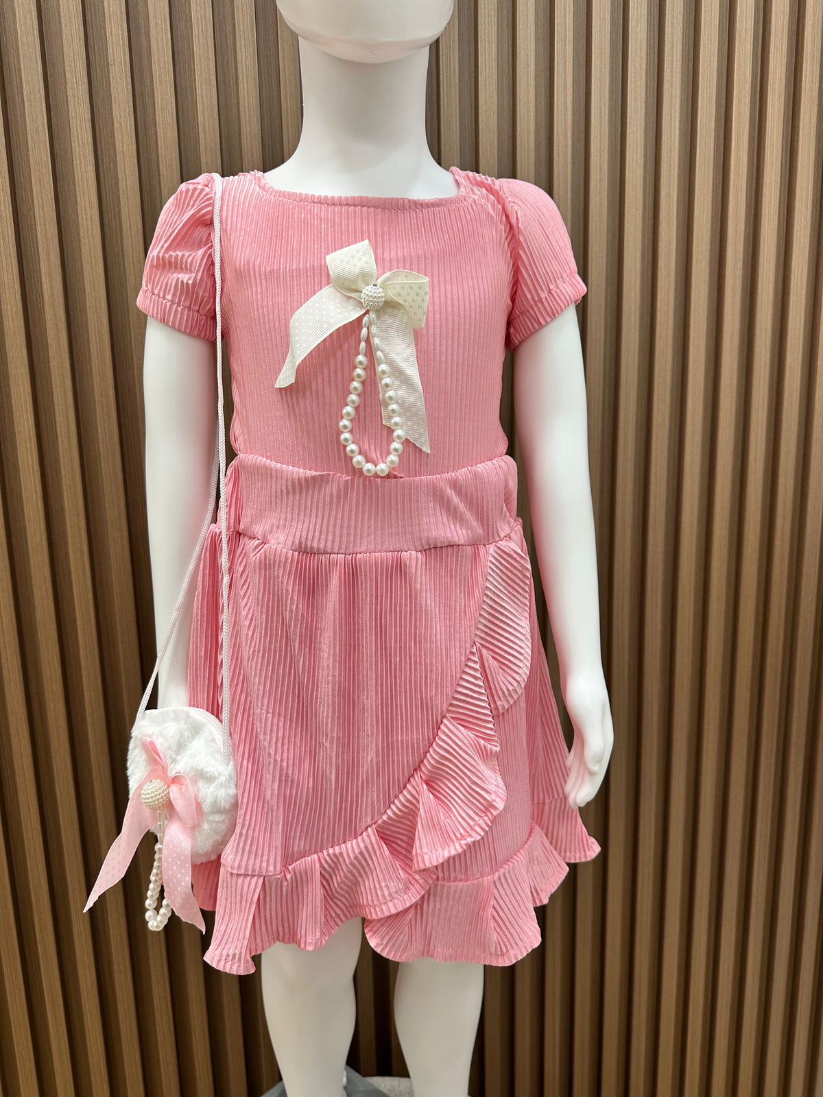 E-Conjunto Plisado Rosa