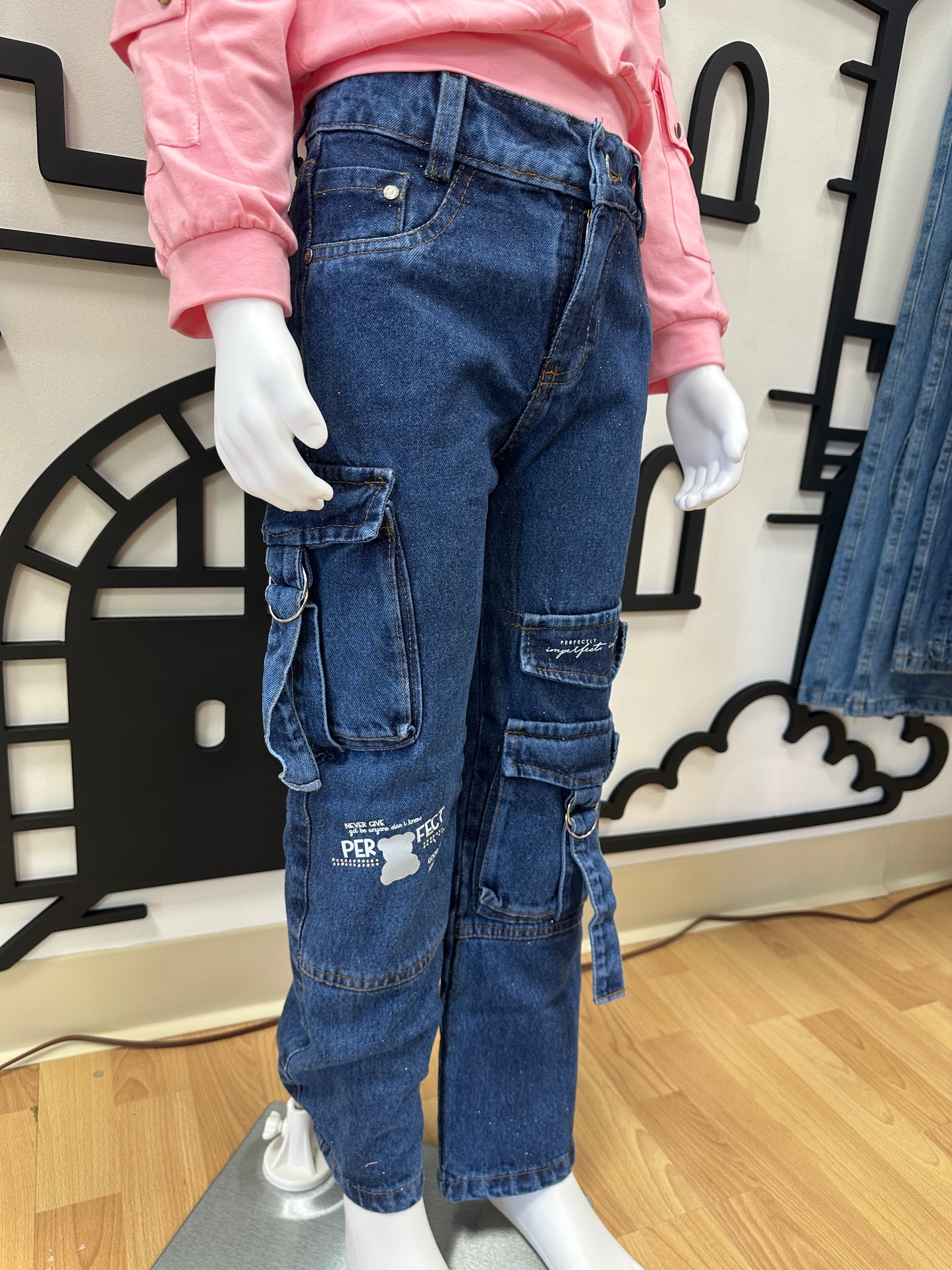 Outfit- Cargo/Blusa Osito Rosa