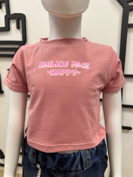 BG-Smiling Face Dark Pink