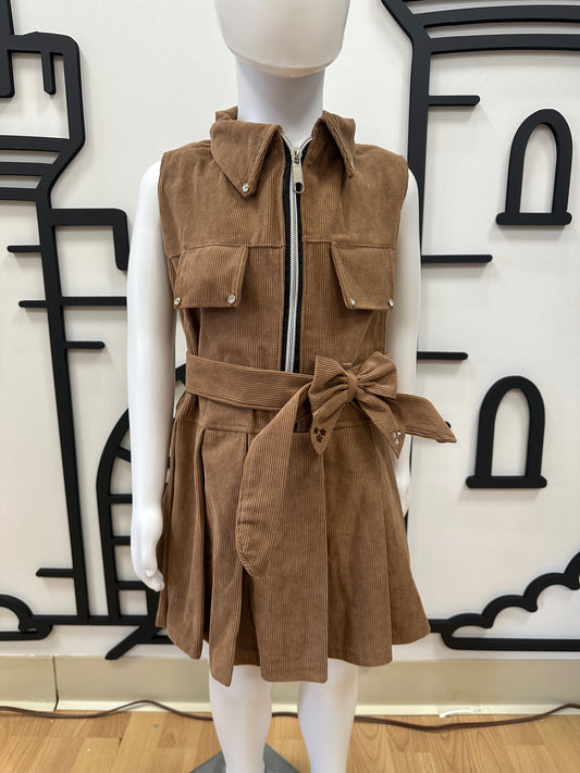 Traje Corduroy Marrón Oscuro-OK