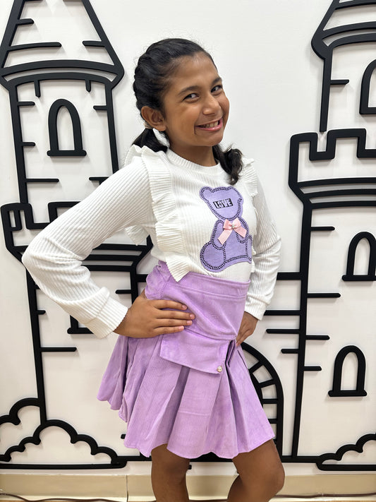 E-Conjunto Osito Violeta