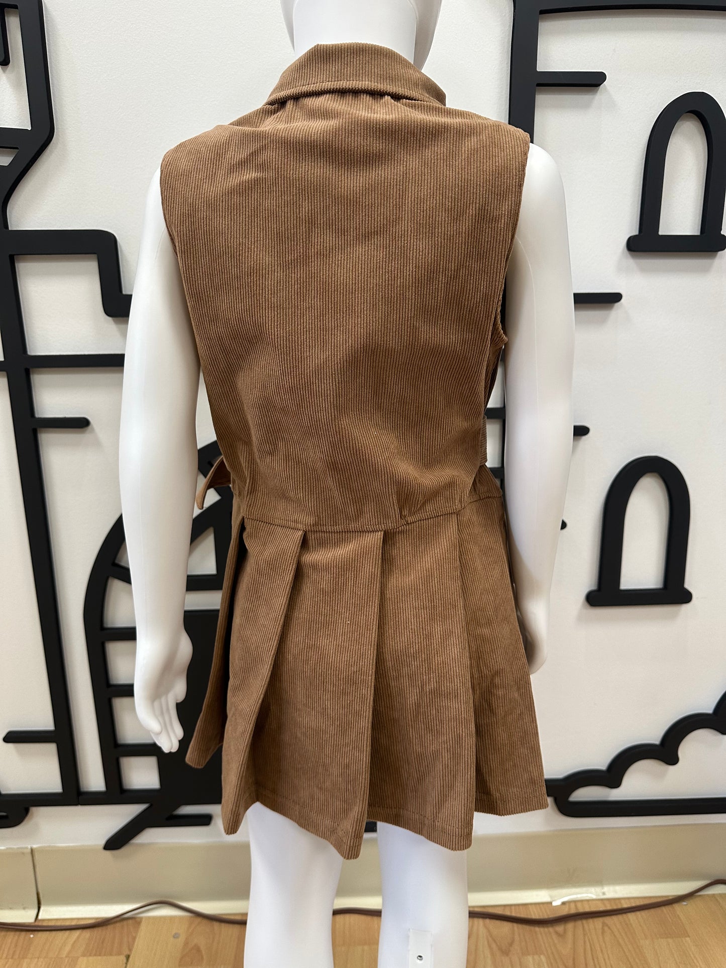 Traje Corduroy Marrón Oscuro-OK