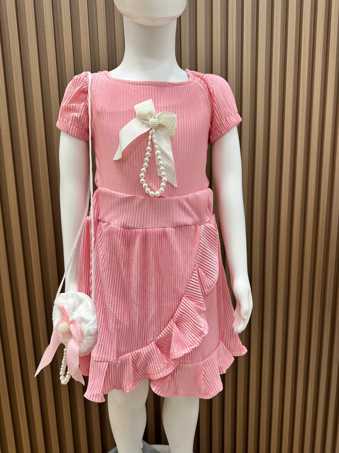 E-Conjunto Plisado Rosa