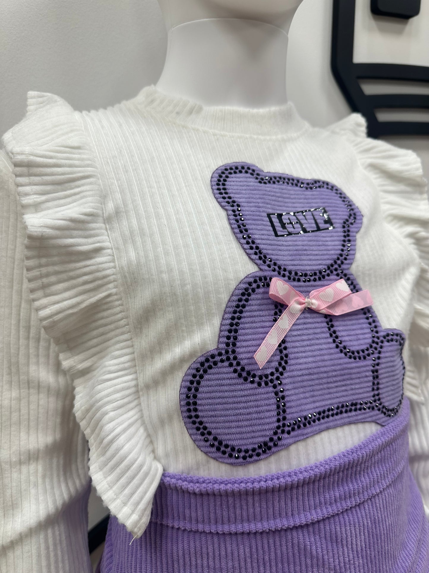 E-Conjunto Osito Violeta